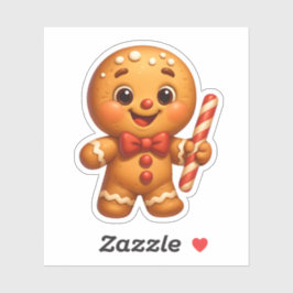 Adesivo Cute Gingerbread Christmas Sticker