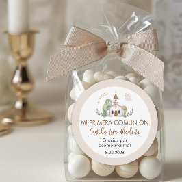 Adesivo Cute Girl First Holy Communion Gifts and  Favors 