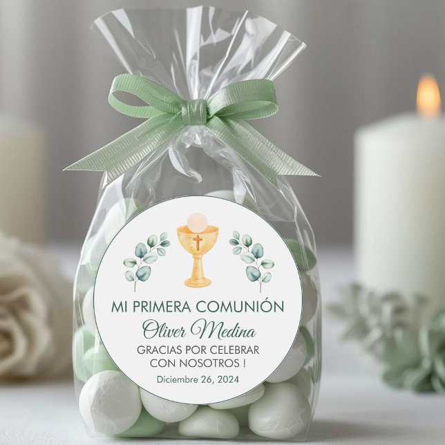 Adesivo Cute Green deixa a primeira comunhão espanhola (Criador carregado)