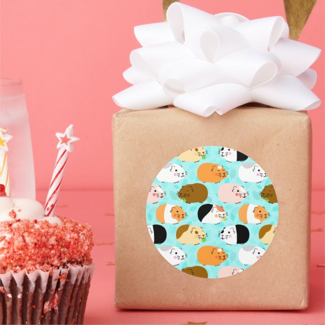 Adesivo Cute Guinea Pig Pattern (Festa)