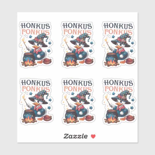 Adesivo Cute Halloween Honkus Ponkus (Folha)