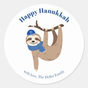 Adesivo Cute Hanukkah Sloth