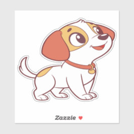 Adesivo Cute Happy Puppy Cartoon Sticker
