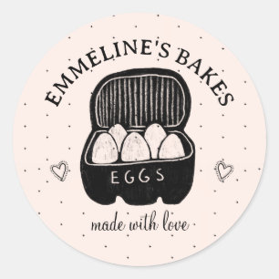 Adesivo Cute Home Baker Cook Ilustrado Rosa Preto