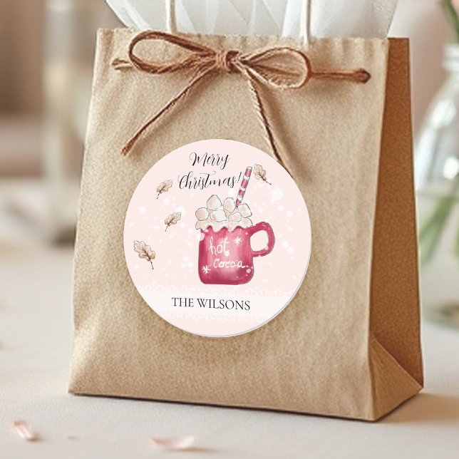 Adesivo Cute Hot Cocoa Holiday Illustration (Criador carregado)