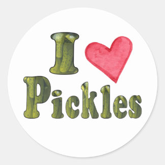 Adesivo Cute I Love Heart Pickles