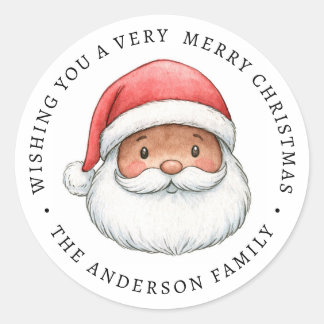 Adesivo Cute ilustração do Papai Noel Natal feliz