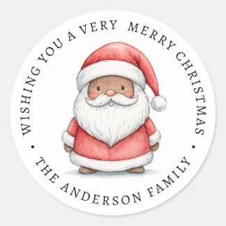 Adesivo Cute ilustração do Papai Noel Natal feliz