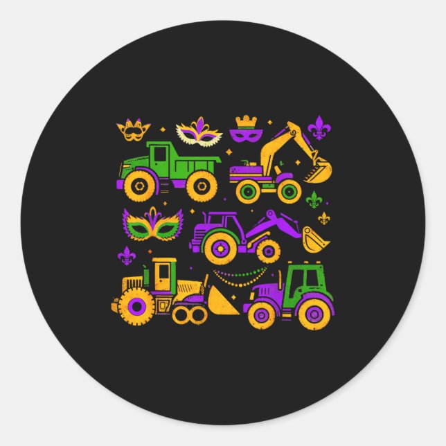 Adesivo Cute Irish Construction Truck Crane Toddler Boys M (Frente)