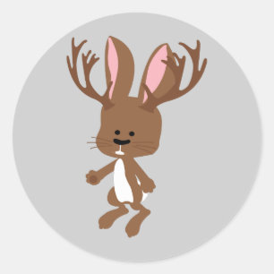 Adesivo Cute Jackalope