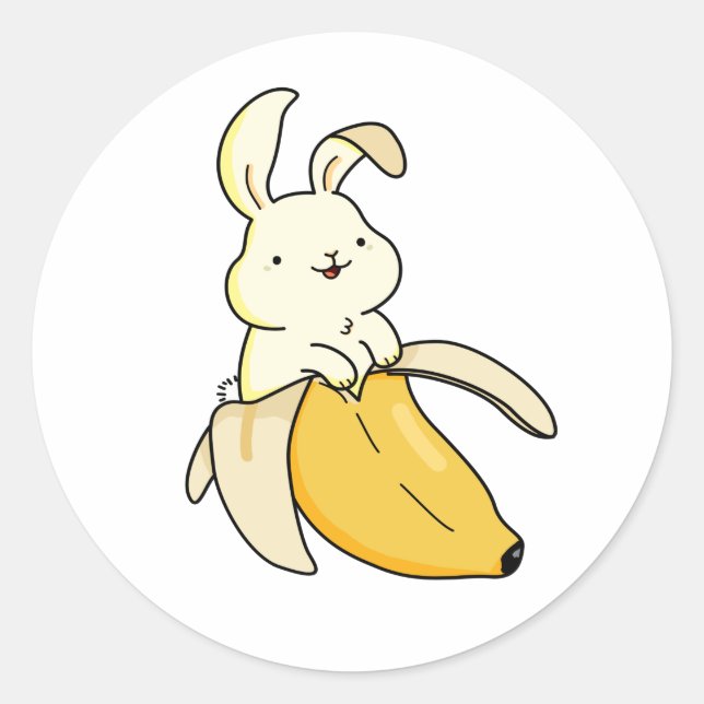 Adesivo Cute Kawaii Banana Bunny (Frente)