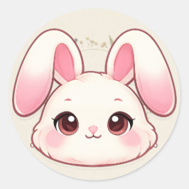 Adesivo Cute Kawaii Bunny Face Sticker