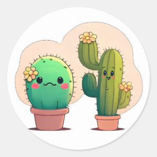 Adesivo Cute kawaii cactus