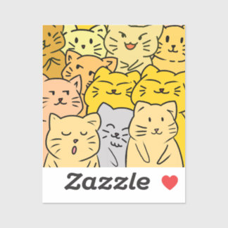 Adesivo Cute Kawaii Cat Illustration Stickers
