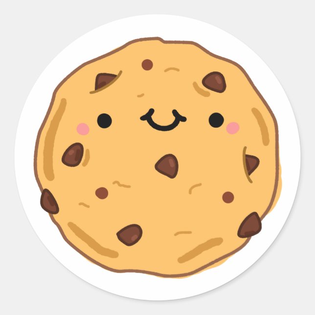 Adesivo Cute Kawaii Cookie (Frente)