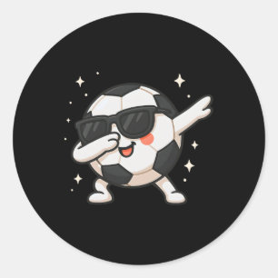 Adesivo Cute Kawaii Dabbing Futebol Byll Cartoon Ilustraçã