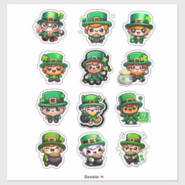Adesivo Cute Kawaii Duende Dia de São Patrício