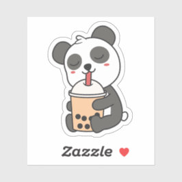 Adesivo Cute Kawaii Engraçado Panda Boba Sticker