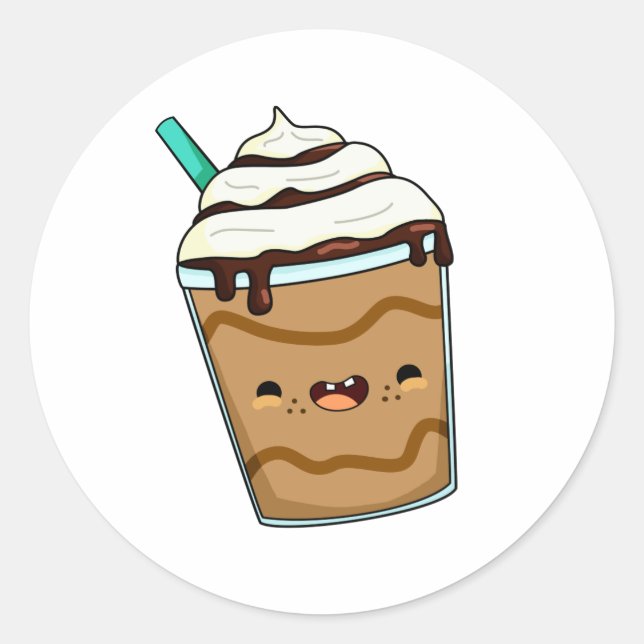 Adesivo Cute Kawaii Frappuccino (Frente)