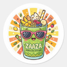 Cute Kawaii Moroccan Zaaza Summer Avocado SSticker