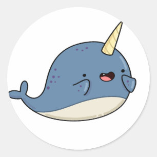 Adesivo Cute Kawaii Narwhal