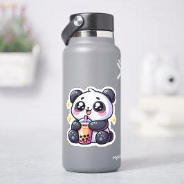 Adesivo Cute Kawaii Panda Bebe Boba Bubble Tea Kawaii