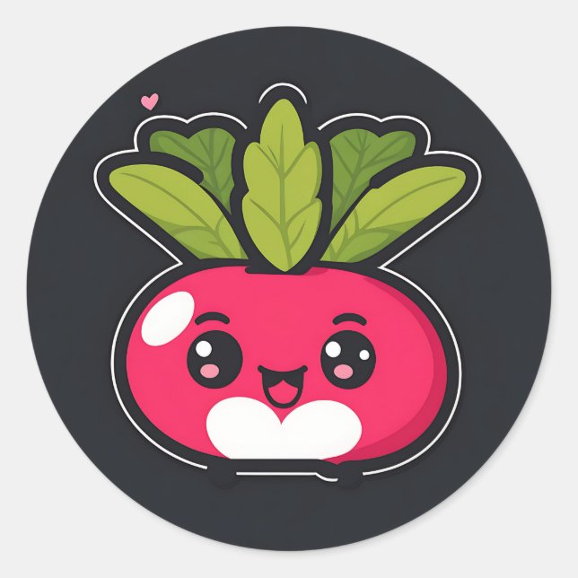 Adesivo Cute Kawaii - Radish (Frente)