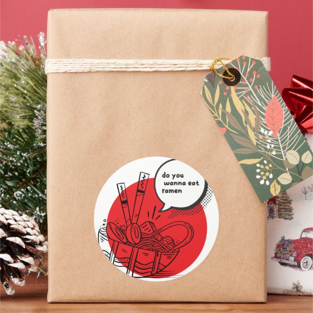 Adesivo Cute Kawaii Ramen - Funny Japanese Food  (Feriado)