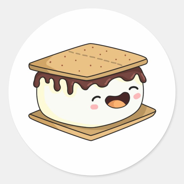 Adesivo Cute Kawaii Smore (Frente)