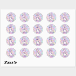 Adesivo Cute Kawaii Unicorn Pastel Rainbow Magical