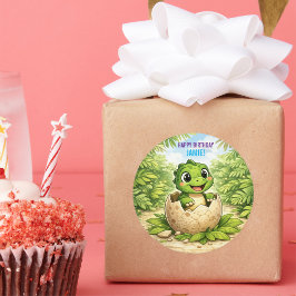 Adesivo Cute Kids Dinosaur Hatchling