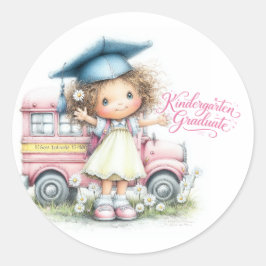 Adesivo Cute Kindergarten Graduate Sticker 