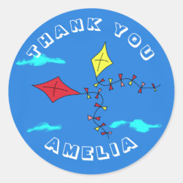 Adesivo Cute Kites Vermelho Amarelo Aniversário de criança