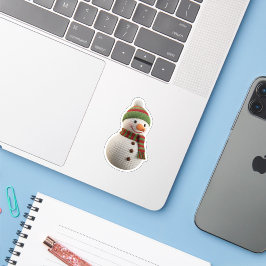 Adesivo Cute Knitted Snowman Sticker