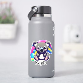 Adesivo Cute Koala Bear Personalizado e Arco-íris