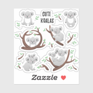 Adesivo Cute koala brincando com o adorável garoto Austr
