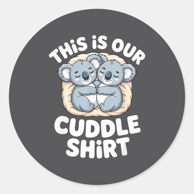 Adesivo Cute Koala Couple Nest This Is Our Cuddle  (Frente)