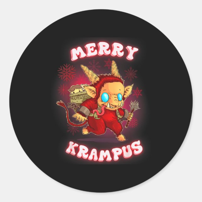 Adesivo Cute Krampus Pajamas Kids Mens Womens Christmas  (Frente)