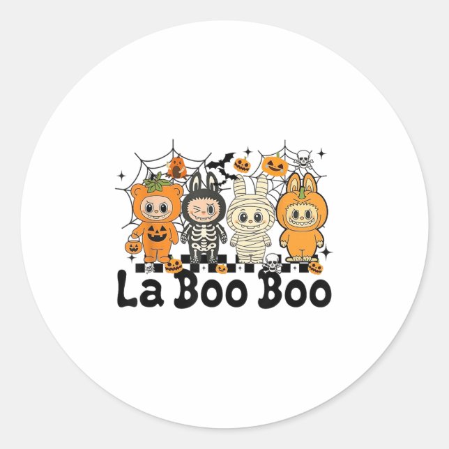 Adesivo Cute Laboo Boo Ghost Halloween Para Adultos E Cria (Frente)