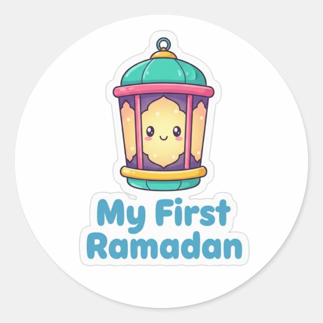 Adesivo Cute Lantern My First Ramadan Kids Sticker (Frente)