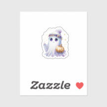 Cute Lavendar Purple Ghost Halloween Spooky Bougie