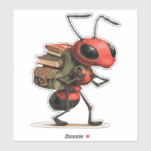Cute Learning Ant Sticker