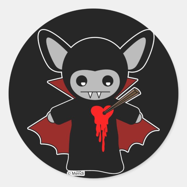 Adesivo Cute Lil Vampire Bat (Frente)