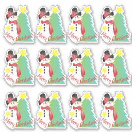 Adesivo Cute Little Artsy Snowman