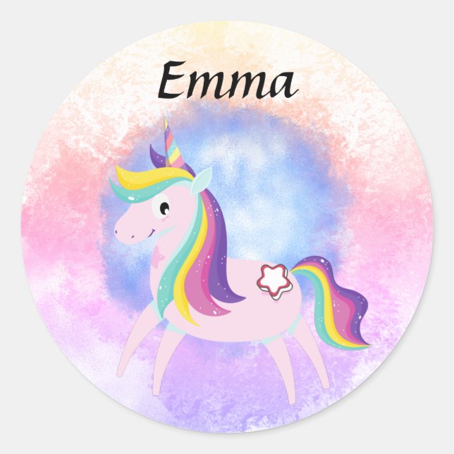 Adesivo Cute little unicorn  (Frente)