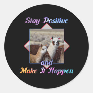 Adesivo Cute Llama Lover Fica Positivo