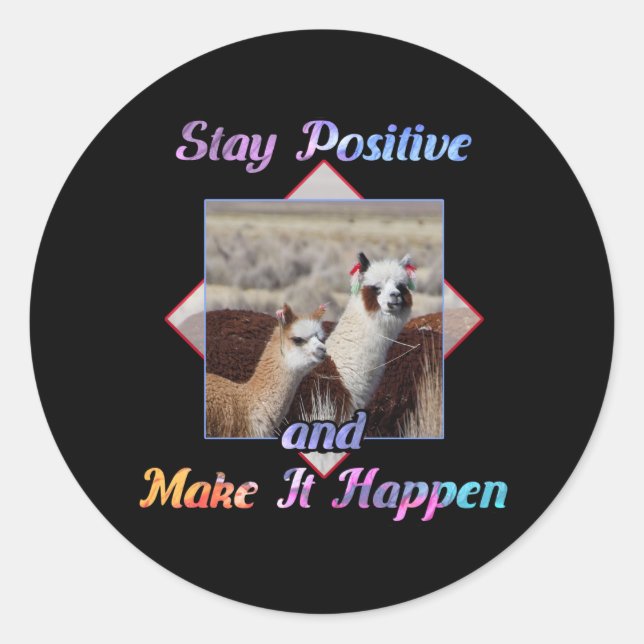 Adesivo Cute Llama Lover Fica Positivo (Frente)