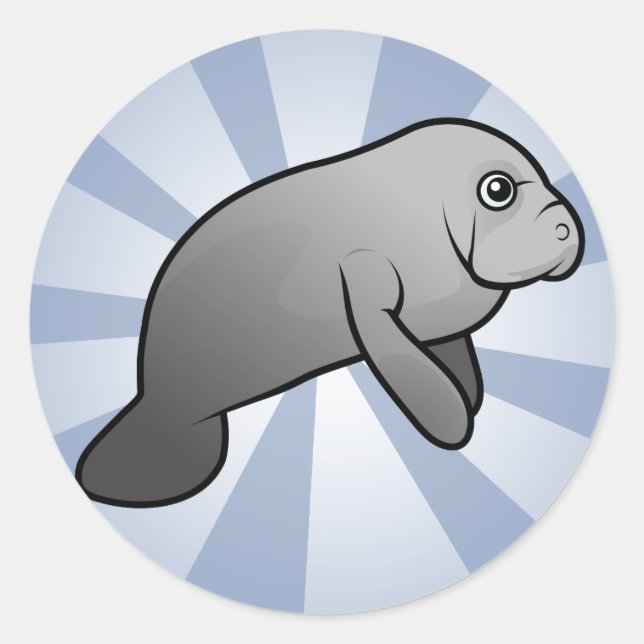Adesivo Cute Manatee (Frente)