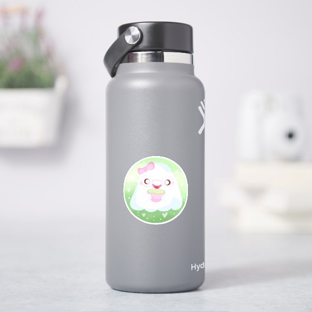 Adesivo Cute Matcha Latte Ghost (HidroFlask)