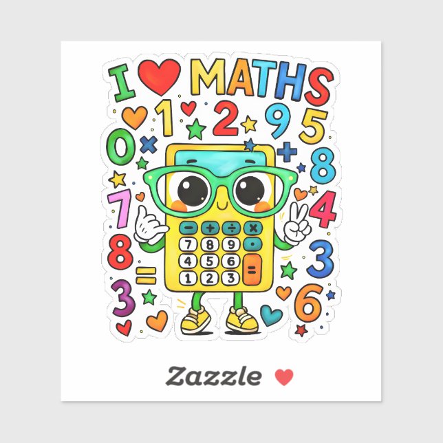 Adesivo Cute Math Owl Sticker for Kids School Fun (Folha)
